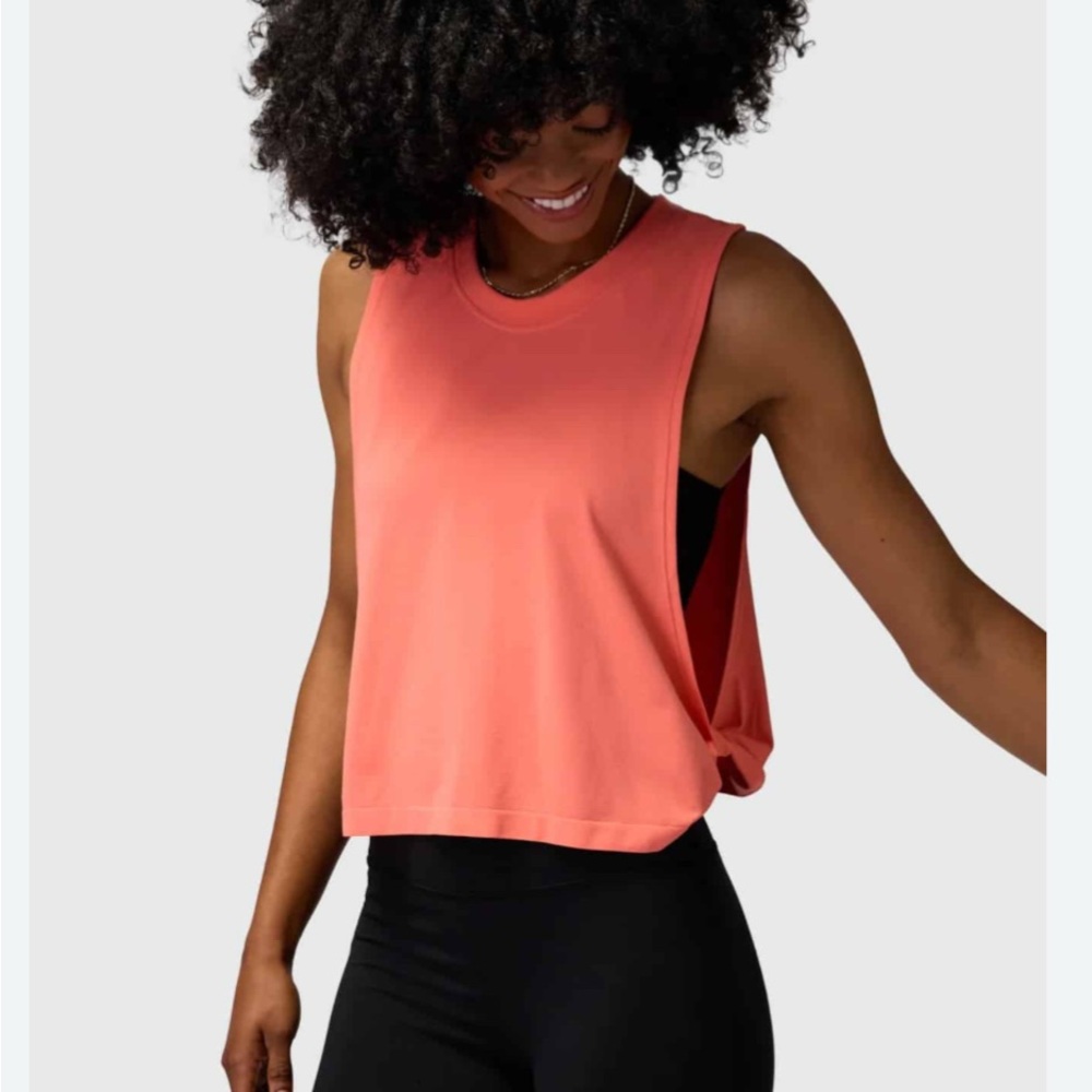 Spiritual Gangster-  Drifter Seamless Orange Tank